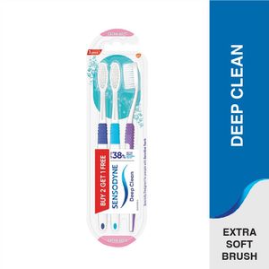 Sensodyne Deep Clean Toothbrush With Extra Soft Bristles (Buy 2 Get 1)